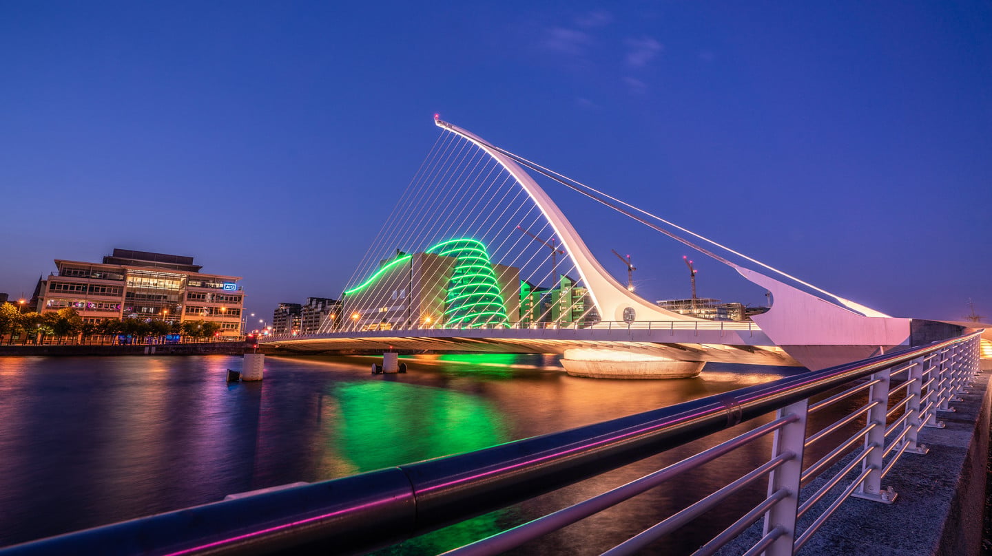 The CCD Night Samuel Beckett Bridge Green Reduced