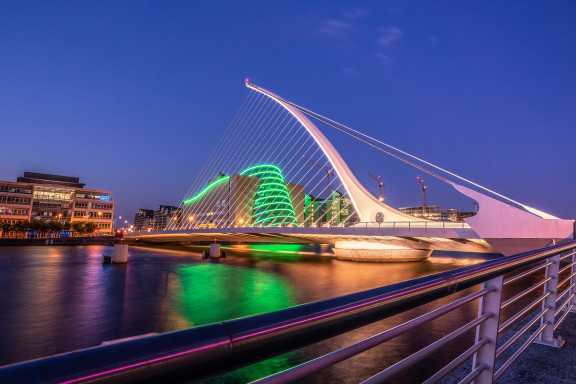 The CCD Night Samuel Beckett Bridge Green Reduced
